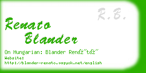 renato blander business card